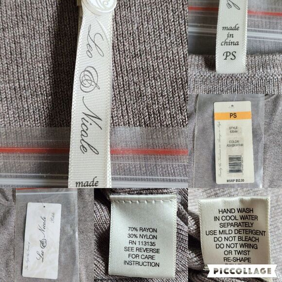 Leo & Nicole Ash Heather Round Neck Sleeveless Tank Top sz PS - Picture 10 of 10